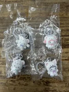 めじるしアクセサリー　サンリオ　ふわふわスノー　4点セット