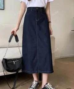 ハイウエストデニムスカート