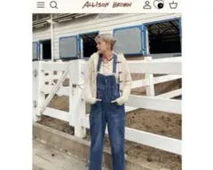 ALLISON BROWN アリソンブラウン デニムサロペット 完売品 - メルカリ