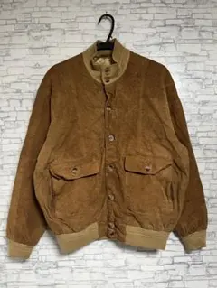古着 ダービージャケットタイプ ブラウン ブルゾン スエードレザー