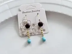 ハンドメイド　チェコビーズピアス　ステンレス　NO.2612