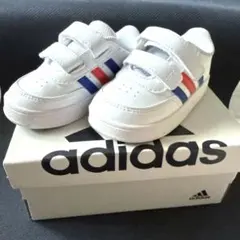 adidas ベビーシューズ ホワイト/ブルー/レッド