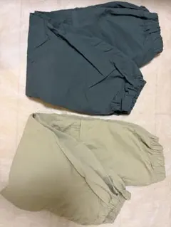 GU KIDS(男女兼用)ドライワイドジップジョガーパンツ　130 2本セット