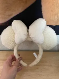 ディズニー　ミニー　カチューシャ　ボア　即日発送可能