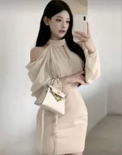 SHEIN DAZY 女性 スクールバックドレス フリル 秋服 長袖ドレス