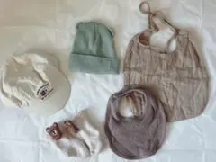 ベビー キッズ スタイ 靴下 帽子 5点セット