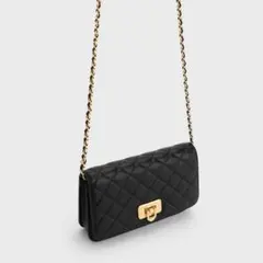 Charles &Keith クレシダツイードキルトトップハンドルバッグ - メルカリ
