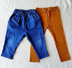 キムラタン　ユニクロ　デニムパンツ　レギンスパンツ　100cmのサムネイル