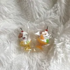 もちにゃみ すいーつフィギュアマスコット みかんにゃみ　バナナにゃみ