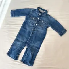 babyGAP デニムブルー 長袖ロンパース 6-12m 70cm 美品です！