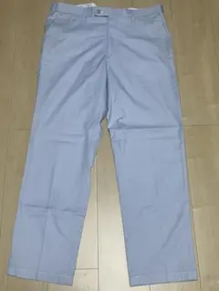 水色 コットンスラックス　W88cm （股下:約76cm）