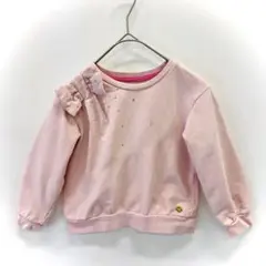 ケイトスペード 110 ピンク ビジュー リボン スウェット トレーナー 女の子