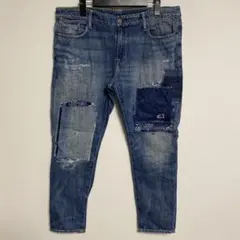 POLO RALPH LAUREN ダメージ加工 パッチワーク デニムパンツ31