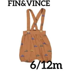 fin&vince 車柄ベビーサロペット　6-12m