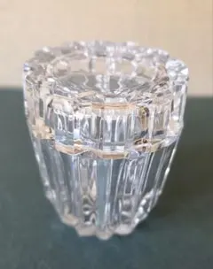 ドイツ ヴィンテージ ブロック アイス ガラス フラワーベース 花器花瓶