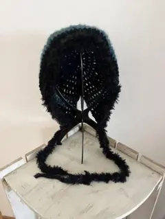 ハンドメイド　ボンネット　クロシェハット　バラクラバ　ニット帽子 男女兼用