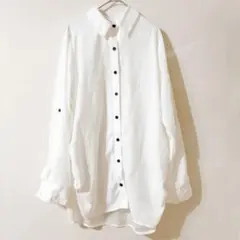 INGNI イング　ロングシャツ オーバーシャツ　チュニック 長袖 M ホワイト
