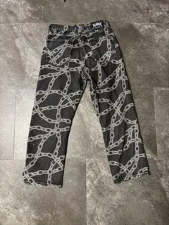 XLARGE チェーン柄 デニムパンツ ブラック　34のサムネイル