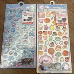 【新品】胸キュンぷっくり3Dシール　うさぎ　カフェ　まとめ売り　シール