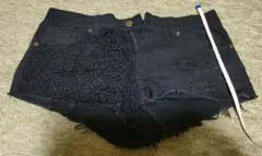 短パン　ショートパンツ　黒　サイズ26　М