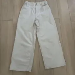 ユニクロ　キッズ　ホワイトデニムストレート　150