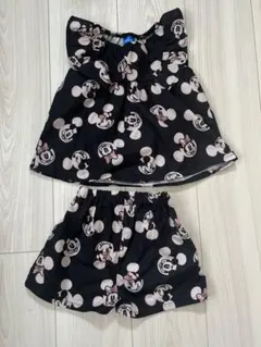 美品しまむら　ミッキーミニーセットアップ90 Disneyコーデ