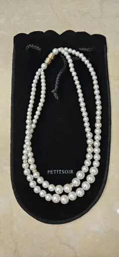 PETITSOIR ホワイトパール二重ネックレス