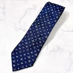 美品 ヴィヴィアンウエストウッド ネクタイ シルク オーブ ロゴ ネイビー