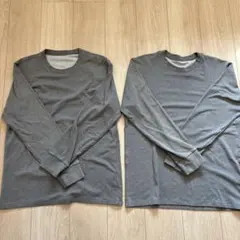 ユニクロ　極暖ヒートテックウルトラウォームクルーネック　グレー2着セット