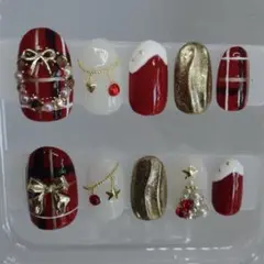クリスマスデザイン ネイルチップ
