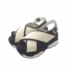 MARNI マルニ テックファブリック クリスクロス ウェッジサンダル 37