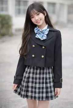 美品★ヒロミチナカノ卒服黒160短丈ジャケット卒業式セットフォーマル スーツ