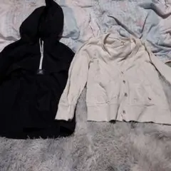 キッズナイロンジャケットとカーディガン2点セット140㎝