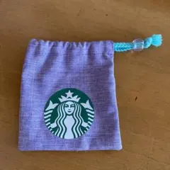 Starbucks 紫色 巾着袋 約10cm