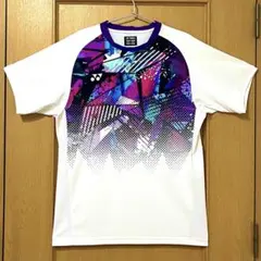 YONEX ゲームシャツ 15143 ユニL ホワイト／パープル 日本代表モデル