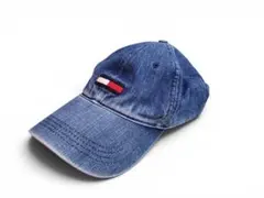 TOMMY トミージーンズ デニム キャップ　ロゴ 帽子 フリー インディゴのサムネイル