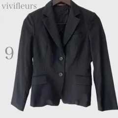 ヴィヴィフルール　テーラードジャケット　スーツ　ブラック　Ｍ　きれいめ