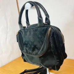 ラシット 2WAYバッグ モノグラム柄 ブラック まずまず美品