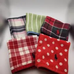 ◆4056 ラルフローレン　ハンカチ5点セット