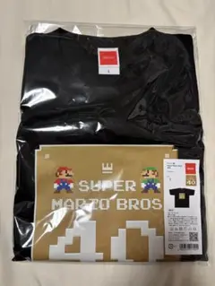 スーパーマリオブラザーズ 40周年 Tシャツ L 黒