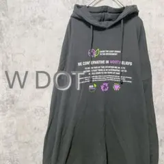 ダブルドット　フーディパーカー　フード付き　ビッグシルエット　　ロング丈