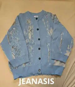 JEANASIS アート風模様 カーディガン