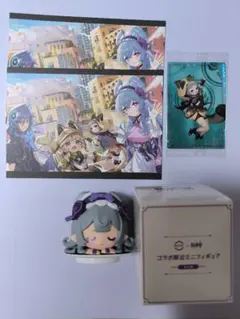 原神　スシロー 観月の宴 コラボ限定　ミニフィギュア、店舗限定特典ポストカード