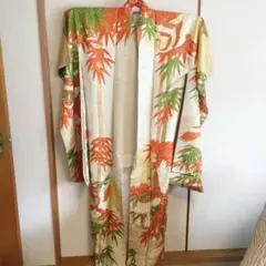 着物　☆振袖☆ 白地　金糸　竹　鶴