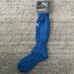 未使用　プーマ PUMA サッカーソックス　ブルー系×ホワイト　22-24㎝