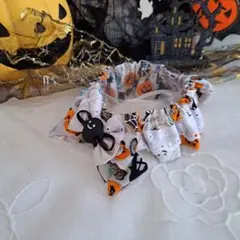 ハロウィン幅広シュシュ(パープル①)わんちゃん猫ちゃん用 - メルカリ