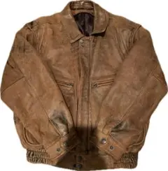 Vintage ショート丈　A2 フライトジャケット　ブラウン