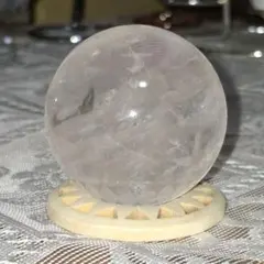 天然石✨️スターローズクォーツ　スフィア✨️虹あり　六芒星