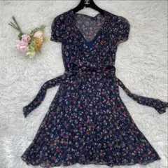 シルク 100% POLO RALPH LAUREN ワンピース 花柄 S
