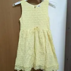 H&M イエロー ノースリーブワンピース 122-128cm